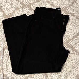 Old Navy Extra High-Rise Ski-Hi Straight Secret Slim Pockets Black Jeans Size 12